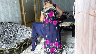 The older stepmom took off her dress to stroke him, and get a penis into the booty and anal sex