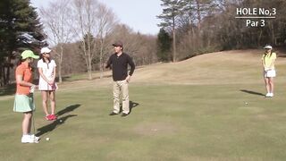 Golf MILF players, when they miss holes they have to nailed their opponents husbands. Real Japanese