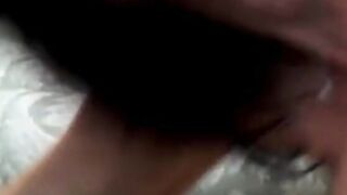 Smoking Bombshell dark haired with beauty melons getting plowed by a mutant dick