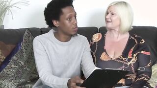 GRANNYLOVESBLACK - GILF wants long african penis in both Holes
