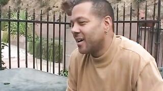 Pregnant whore and her friend gang-nailed