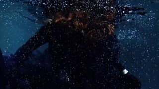 goth underwater shooting inside swimmimg pool. Arya Grander