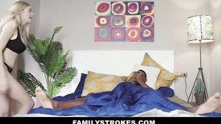 Super Barely Legal Paola Hard Dares To Take Her Stepbro's big black dick