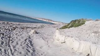 Outdoors Cum Drink After Nuts Deep Deeply Fellatio on the Beach