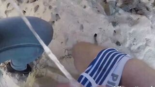 Outdoors Cum Drink After Nuts Deep Deeply Fellatio on the Beach