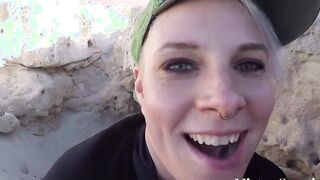 Outdoors Cum Drink After Nuts Deep Deeply Fellatio on the Beach