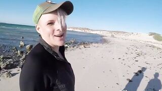 Outdoors Cum Drink After Nuts Deep Deeply Fellatio on the Beach
