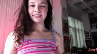 pov slutty amateur smallboobs barely legal closeup blows and riding