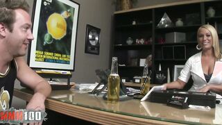 Turned On blonde cougar with huge booty plowed by a huge dick