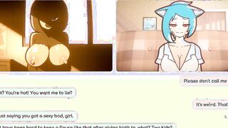 Nicole Risky Job Anime game PornPlay Ep.three having fun with a big toy on webcam