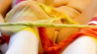 Fucking Myself After School Into Cummy Underwear