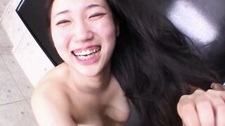 asia 19 year old chick is carefully played with the underwear and then fingering and boned