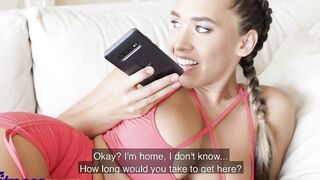 Fitness Rooms Vulgar Latina Briana Banderas orders two cocks to fuck her
