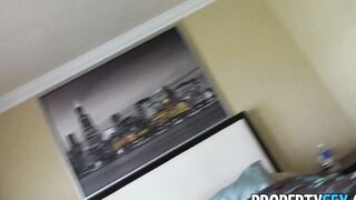 PropertySex Insanely Attractive Real Estate Agent Bangs her Client Bimbo two