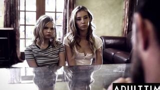 ADULT TIME - Councillor Makes Bad 18 Haley Reed And Coco Lovelock Nailed And Make Up By Squirting!