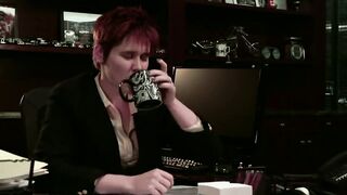 manager licks her assistant's soak cunt and slides her finger bang deep in her twat