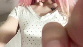 Teenie strip tease and humping plushie