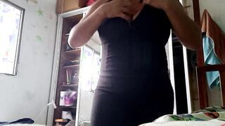 home sex tape of a colombian getting clothed to go nailed for satisfaction inside the corner of