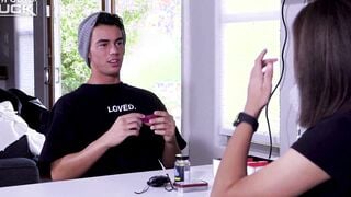 The HotGuysFUCK Experience Sex Gameshow - Tan Surfer Teens With A Big Uncut Dick Nails Michelle