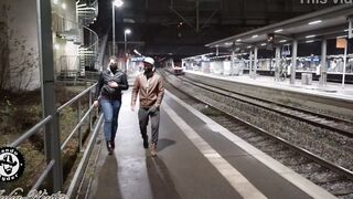 two Germans FUCKING at a Train Station!!