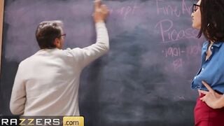 Brazzers - sexy Teacher Bella Rolland Plowed In Class By An Old Man