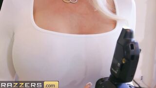 Brazzers - Blonde Huge Boobs Mom Brandi Love Teases A Young Fireman And Seduces His Huge
