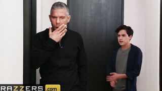 Brazzers - Turned On Beauty Paige Owens takes two hard cocks in 3-way