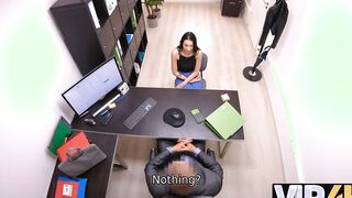 VIP4K. Woman is rammed by the turned on lender hoping for some discount