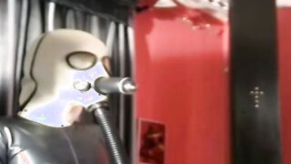 how lusty you suck the toy through your pvc mask my penis we really rough
