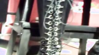 how lusty you suck the toy through your pvc mask my penis we really rough