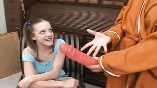 grandma looks enviously at her college girl's jugs, she wants to suck them, knead them and lick