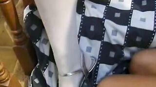 hot blonde gets her tight cunt licked deepthroat by milf