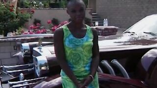African whore blows white dick under Cutie water