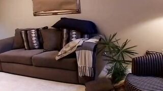 Granddaughter with old lady penetrates her cunt with fake