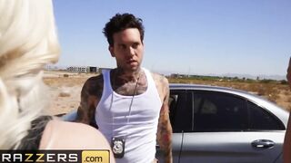 Brazzers - Small tit Blonde Alina Lopez fucks inked cop to get off