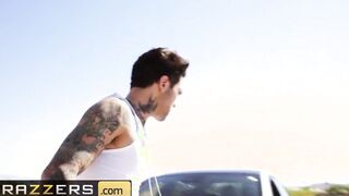 Brazzers - Small tit Blonde Alina Lopez fucks inked cop to get off