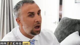 Brazzers - Small tit blonde step daughter Lilly Bell deepthroats