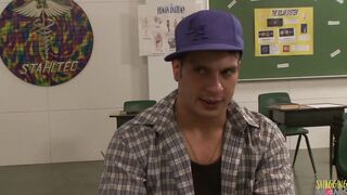 His fantasy to gives his blonde mom professor with huge titted a twat cummed becomes reality