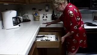 sex dildo salesman slides Goddess stuff into grannys vagina