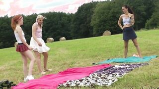 No Lingerie Yoga Public Girls into Shortest Miniskirt Skirts