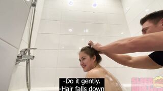 STEPFATHER AND STEP-DAUGHTER ALONE INTO THE RESTROOM