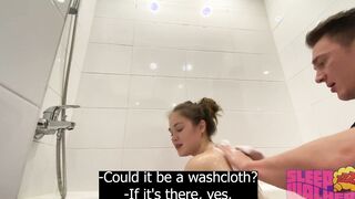 STEPFATHER AND STEP-DAUGHTER ALONE INTO THE RESTROOM