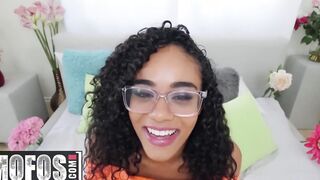 MOFOS - Ebony nerdy 19 year mature Scarlit Scandal fucks interracial