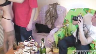 After class students foursome sex while parents are not at home