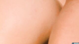 Sunbathing dark haired cougar with huge breasts gets her booty eaten and cunt ravaged outside