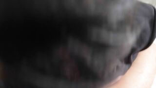 Big Boobed cougar blows my rough dick. i cum into her long boobies