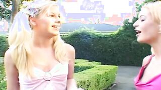 2 Cutie amateur blondes got fuked by a huge rough african dick
