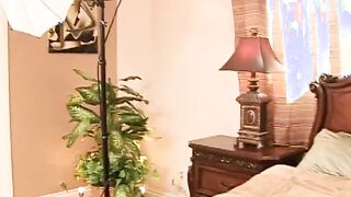 Super Sexy dark hair barely legal gets booty nailed into her bedroom