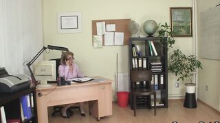 hot office sex with big tit older boss