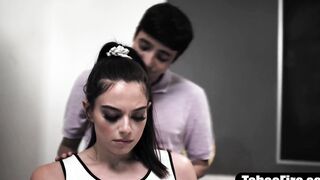 19 Year Old cheerleader has anal sex with professor's stepson